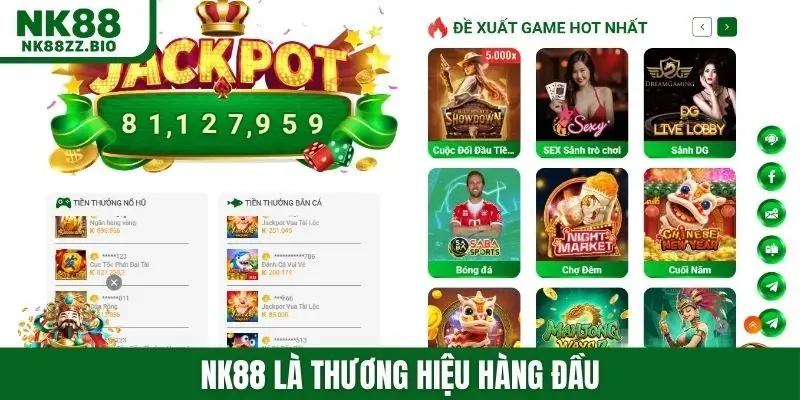 NK88 là thương hiệu hàng đầu